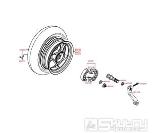 F08 Zadní kolo s brzdou - Kymco Super 9 AC 50