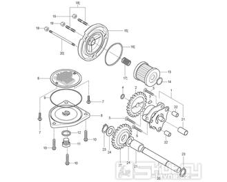 FIG13 Olejové čepadlo / Filtr - Hyosung GT 125 NE