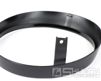 Rámeček světlometu Moto Nostra černý lesklý pro Vespa GTS, GTV E4