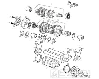 65.18 Převodovka - Gilera SMT 50 D50B0 od roku 2005 (ZAPABB01)