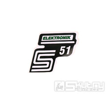 Nápis S51 Elektronik samolepicí fólie zelená pro Simson S51 / S51 Enduro