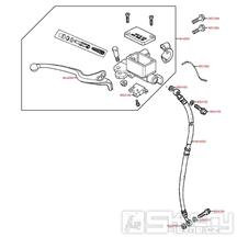 F04 Brzdové páčky / brzdový válec / hadice - Kymco Agility 50 One 4T / Agility 50 MMC 4T