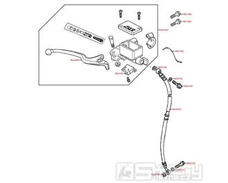 F04 Brzdové páčky / brzdový válec / hadice - Kymco Agility 50 One 4T / Agility 50 MMC 4T