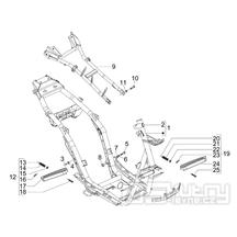 2.01 Rám, stupačky - Gilera Runner 125 ST 4T LC 2008-2012 (ZAPM46301)