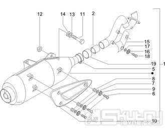 1.42 Výfuk - Gilera Runner 200 VXR 4T LC Race 2005-2006 (ZAPM46200)