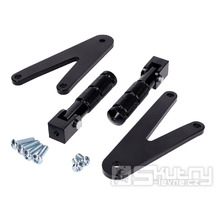 Stupačky spolujezdce CNC černé s držákem pro Beta RR 50, RR 125