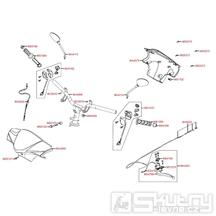 F03 Gripy / zrcátka / řídítka / kapotáž řídítek - Kymco Agility 125 One