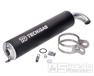 Koncovka výfuku Tecnigas Triops – černý eloxovaný hliník