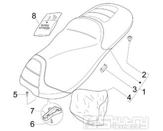 2.39 Sedačka - Gilera Fuoco 500ccm 4T-4V ie E3 LT od 2013 (ZAPM83100...)