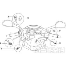 6.01 Přepínače světel a blinkrů, tlačítko startování a houkačky - Gilera Runner 125 VX 4T 2005-2006 (ZAPM46100)