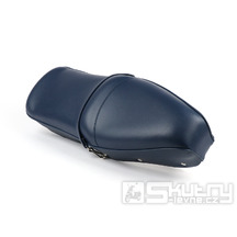 Sedlo BGM PRO Pegasus nýtované se štítkem, modré, pro Lambretta LI, LI S, SX, TV, DL, GP