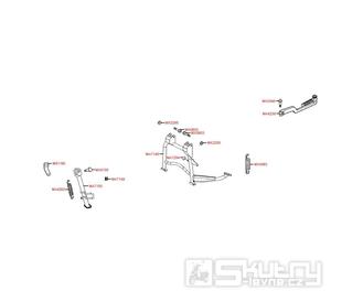 F15 Hlavní stojan / boční stojan / nakopávací páka - Kymco Super 8 50 4-Takt