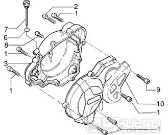 T12 Kryt motoru - Gilera GSM 50ccm Morini do 2005 (VTBC08102...)