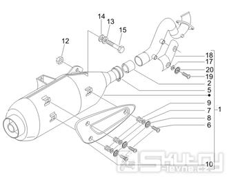 1.42 Výfuk - Gilera Runner 125 "SC" VX 4T 2006-2007 (ZAPM46100)