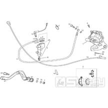 66.10 Zadní brzdový třmen, brzdová páčka, brzdový pedál - Gilera RCR 50 od roku 2011, D50B0 (ZAPABA01)