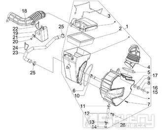 1.45 Vzduchový filtr - Gilera GP 800 2007-2008 (ZAPM5510...)