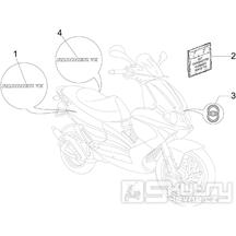 2.38 Samolepky, loga - Gilera Runner 125 "SC" VX 4T 2006-2007 (ZAPM46100)