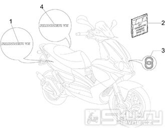 2.38 Samolepky, loga - Gilera Runner 125 "SC" VX 4T 2006-2007 (ZAPM46100)