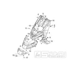 2.26 Přední plast, kapotáž - Gilera Stalker 50 2T 2008-2011 (ZAPC40100, ZAPC40101)