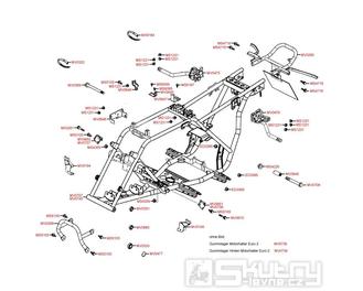 F21 Rám a držák motoru - Kymco MXer 50