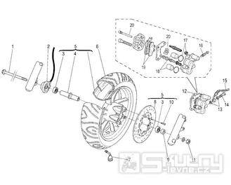 Přední kolo a brzdový systém - Malaguti Madison S 200
