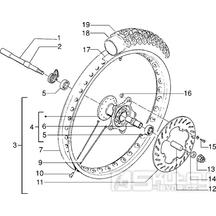 T35 Přední kolo, brzdový kotouč - Gilera GSM 50ccm Morini do 2005 (VTBC08102...)