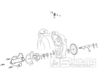 65.24 Vodní čerpadlo - Gilera SMT 50 Racing D50B0 od roku 2011 (ZAPABB00)