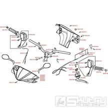 F03 Rukojeti / zrcátka/ řídítka/ kapotáž - Kymco Vitality 50 2T