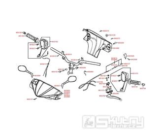 F03 Rukojeti / zrcátka/ řídítka/ kapotáž - Kymco Vitality 50 2T