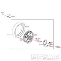 F07 Přední kolo s brzdou - Kymco Super 8 50 4-Takt