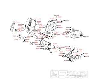 F05 Přední kapotáž a podlaha - Kymco NEWSento 50i SE10BC