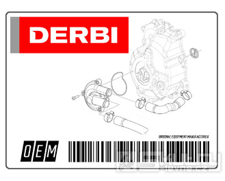 Kryt magneta dobíjení OEM pro Derbi D50B0 Euro 4 2018-