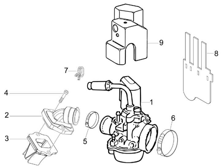 1.39 Karburátor - Gilera Stalker 50 2T 2008-2011 (ZAPC40100, ZAPC40101)