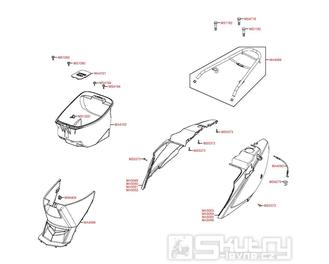 F12 Úložný prostor pro přilbu / zadní kapotáž - Kymco Agility 125