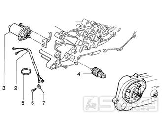 T13 Elektrický startér - Gilera Runner Purejet 50 1998-2005 (ZAPC36100)