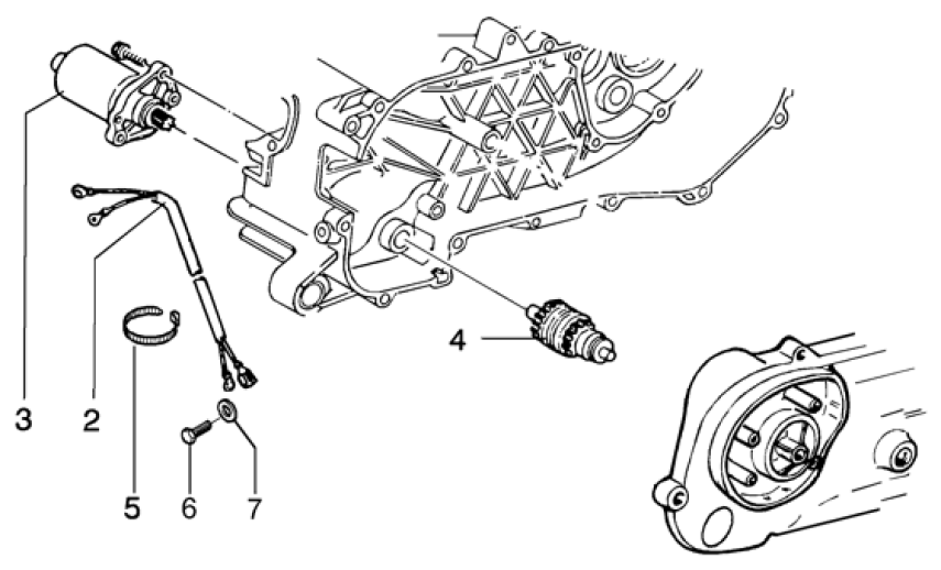 T13 Elektrický startér - Gilera Runner Purejet 50 1998-2005 (ZAPC36100)