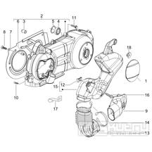 1.15 Kryt variátoru, přívod vzduchu pro variátor - Gilera Runner 125 VX 4T Race 2006 (ZAPM46300)