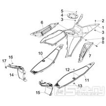 2.31 Středový plast, stupačky - Gilera Runner 50 SP 2010-2012 (ZAPC46100, ZAPC46300, ZAPC4610001)