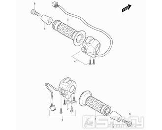 FIG39 Gripy / Přepínače - Hyosung MS3 250i