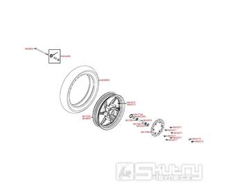 F07 Přední kolo / Přední brzda - Kymco Super 8 125 Big Tyre KL25SF