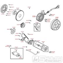 E06 Magneto dobíjení / startér / olejová pumpa - Kymco MXU 500 2WD