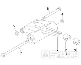 4.01 Uložení motoru - Gilera Runner 50 PureJet ST 2008 (ZAPC46200)