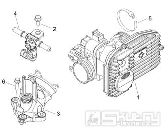 1.36 Škrtící klapka, vstřikovač - Gilera Nexus 250 4T LC 2007 (ZAPM35300)