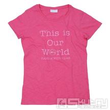 Dámské tričko VESPA «Strass», růžové - velikost S