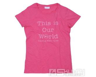 Dámské tričko VESPA «Strass», růžové