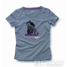 Dámské triko Vespa Stampa Vintage - barva šedá, velikost S