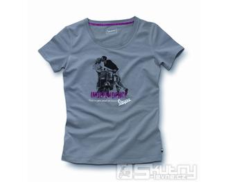 Dámské triko Vespa Stampa Vintage - barva šedá, velikost S