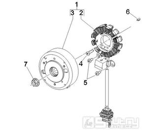 1.21 Magneto dobíjení - Gilera Runner 50 SP 2007 (ZAPC461000)