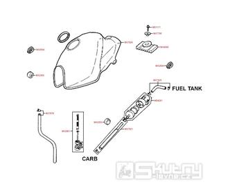 F10 Nádrž / Palivový kohout - Kymco CK 125
