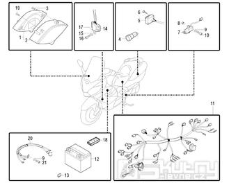 Elektroinstalace 2 - Malaguti Spider Max RS 500 Euro 3